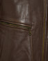 Brown Leather Bomber
